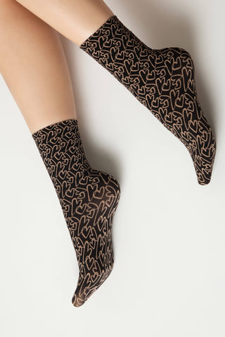Dense Socks Conte Fantasy - "Love" Designs - By Baano