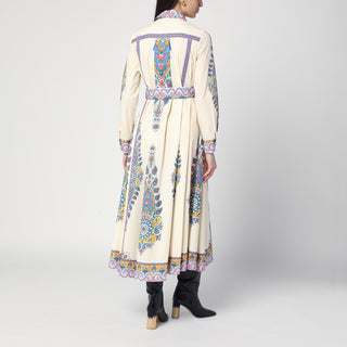 Cotton Chemise Dress With Paisley Print - By Baano