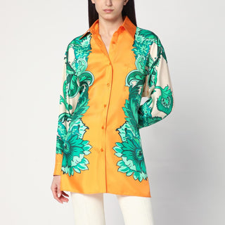 Floral Print Shirt With Knotted Detail - By Baano