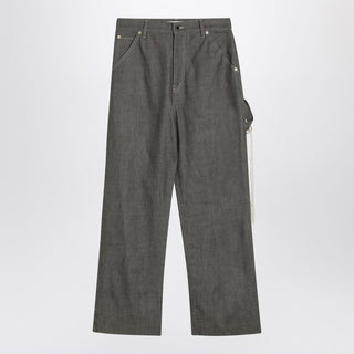 Grey Cotton Lisa Trousers