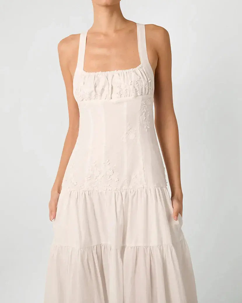 Ruched Cup Peplum Midi Dress