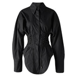 Waist-Tied Irregular Shirt, Hudson Yards | Women - BYMANYC ® New York