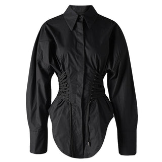 Waist-Tied Irregular Shirt, Hudson Yards | Women - BYMANYC ® New York