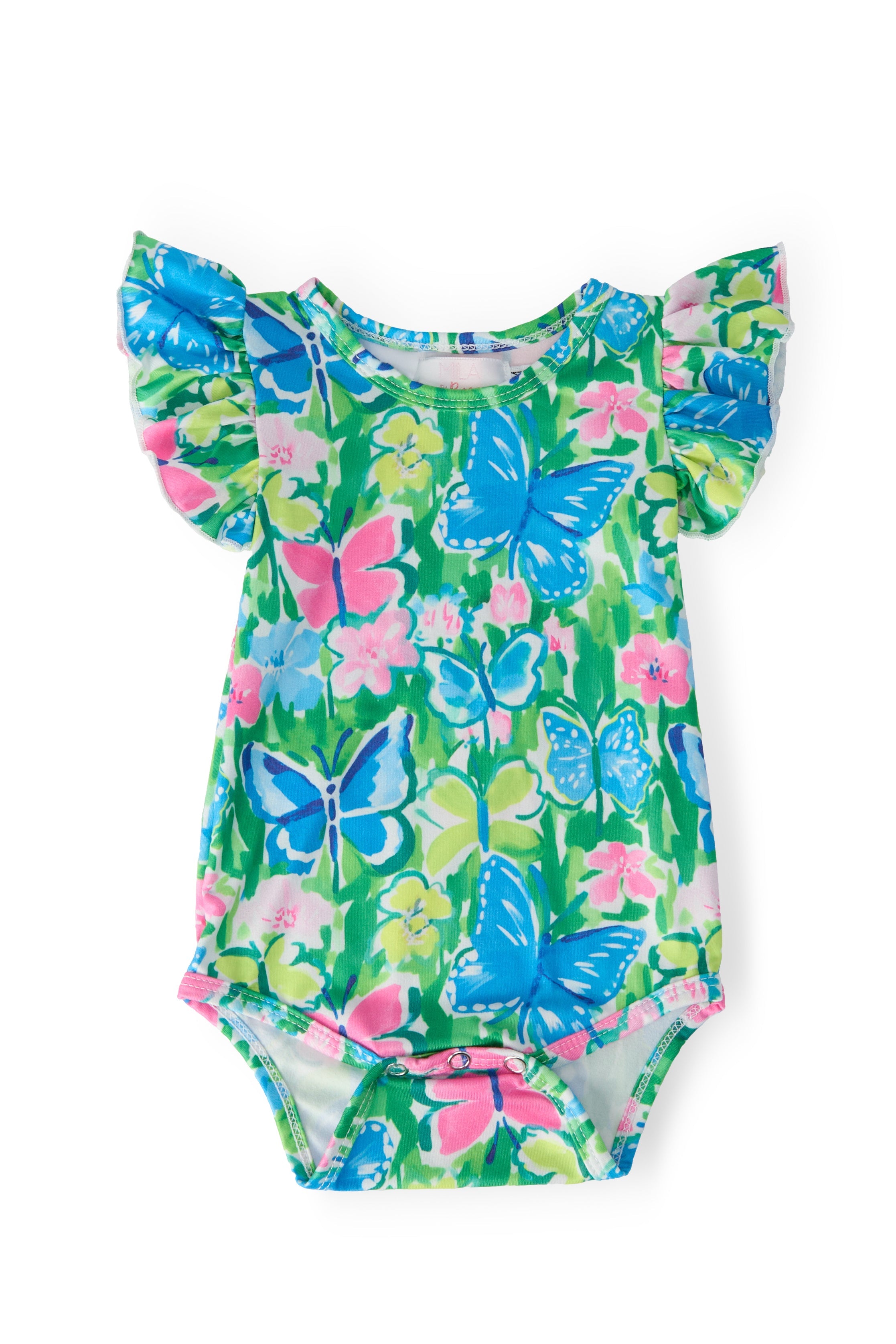 Watercolor Butterflies S/S Flutter Bodysuit