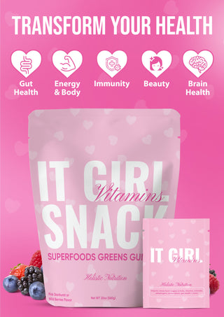 It Girl Snack - Superfoods Greens Gummies in Pink Starburst Flavor