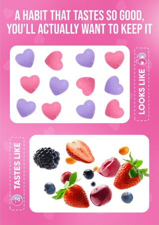 It Girl Snack - Superfoods Greens Gummies in Pink Starburst Flavor