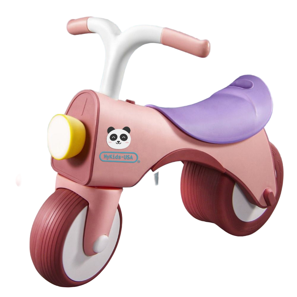 MyKids-USA 5-in-1 Musical Balance Bike – Wide Wheels, Lights & Anti-Rollover Safety.