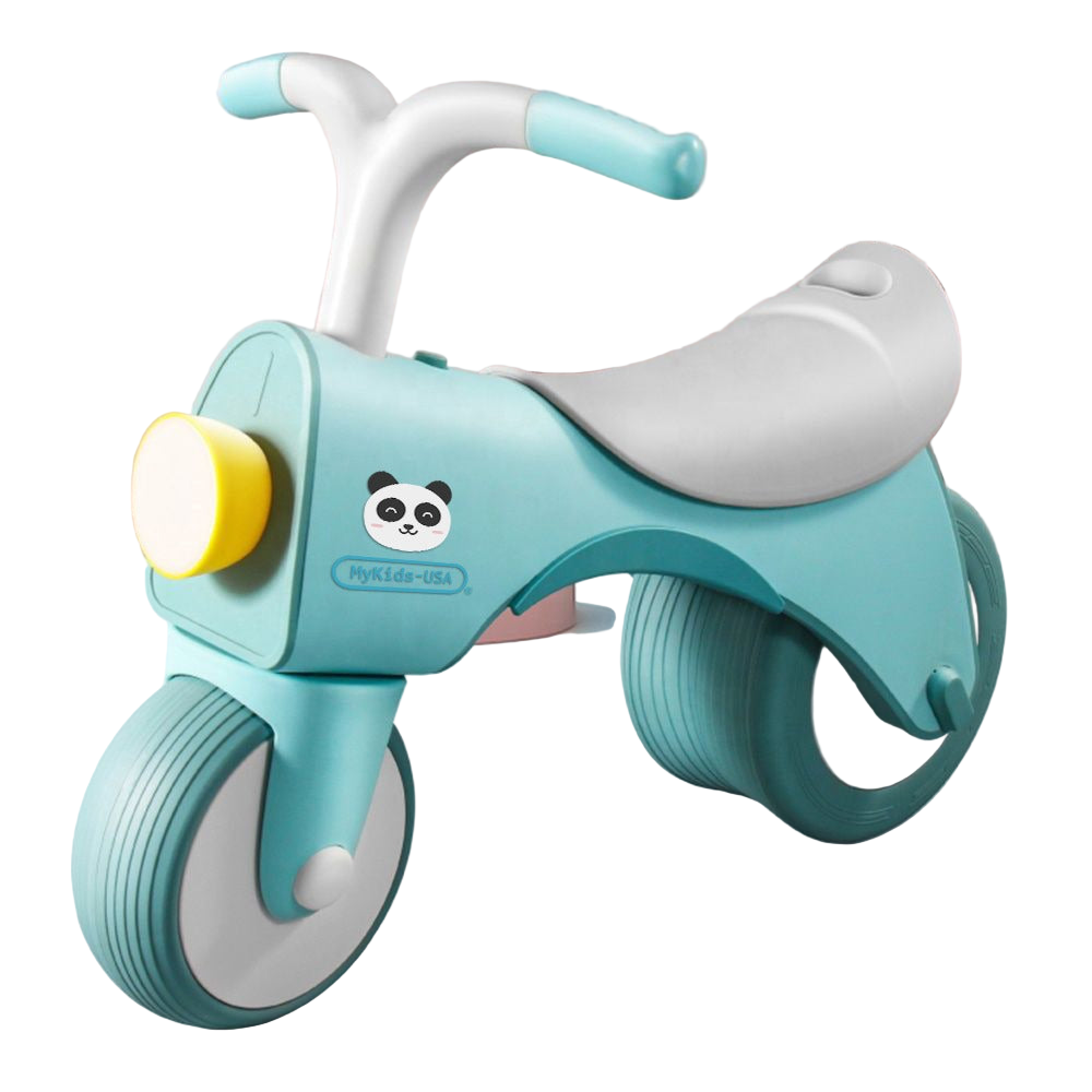 MyKids-USA 5-in-1 Musical Balance Bike – Wide Wheels, Lights & Anti-Rollover Safety.