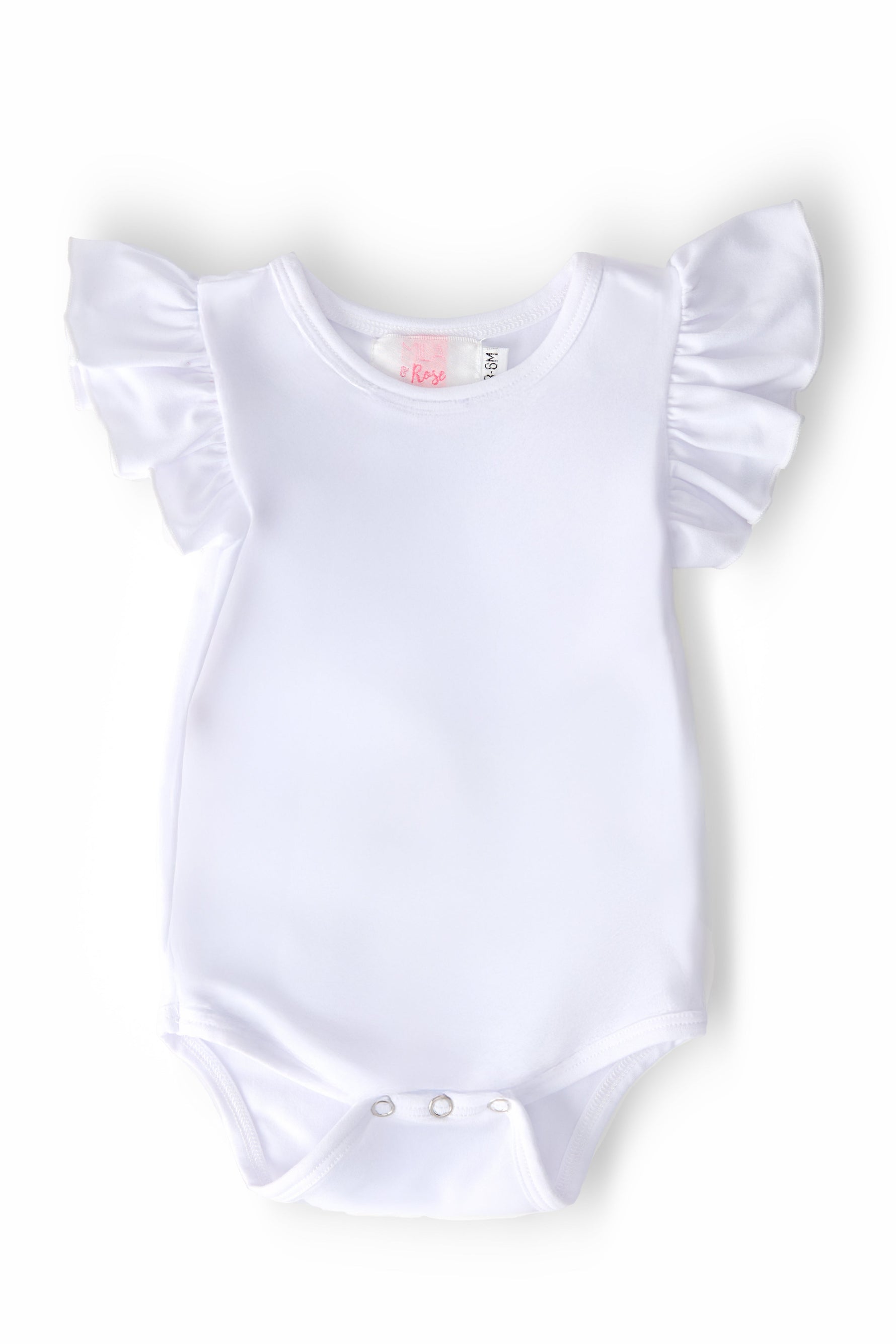 White S/S Flutter Bodysuit