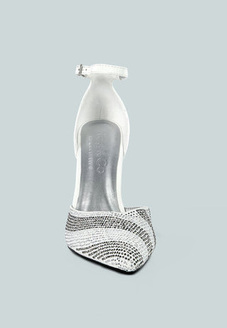 Nobles Rhinestone Patterned Stiletto Sandals