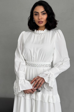 White Temple Dress - Long Maxi White Dress LDS Temple Dress - By Baano