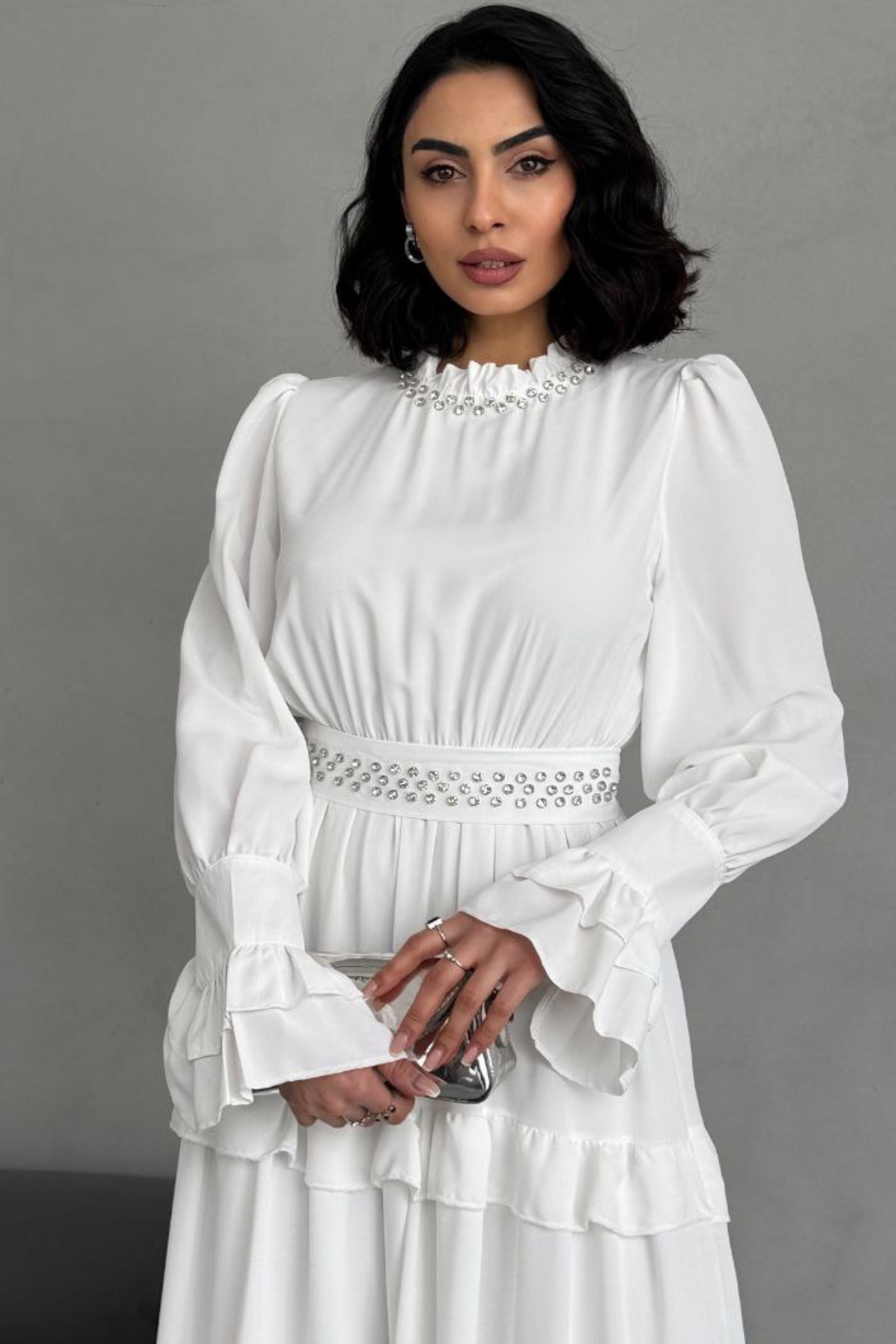 White Temple Dress - Long Maxi White Dress LDS Temple Dress - By Baano