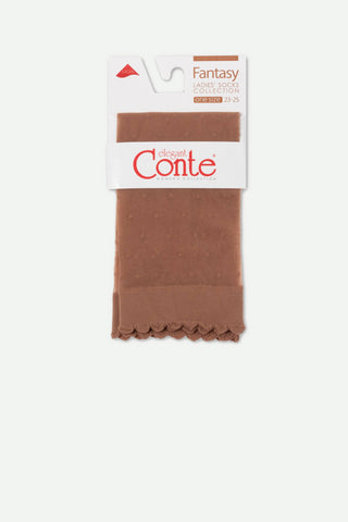 Socks Conte Fantasy - Polka Dot With a Cuff - By Baano