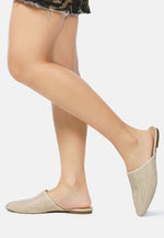 Straw Very Woven Raffia Mules