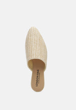 Straw Very Woven Raffia Mules