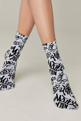 Socks Conte Fantasy - Graffiti Pattern - By Baano