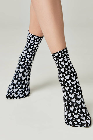 Socks Conte Fantasy - Heart Pattern - By Baano