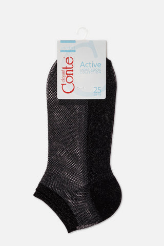 Ankle Socks Conte Active - 277 Viscose With Openwork Weaving - By Baano