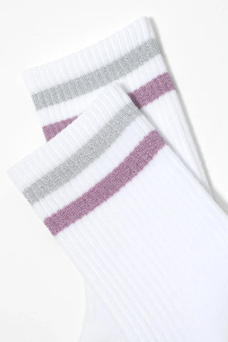 Conte Cotton Long Socks Active 157 - Lurex Stripes - By Baano