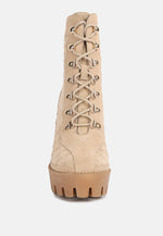 Yoko Fine Suede Quilted Ankle Boots