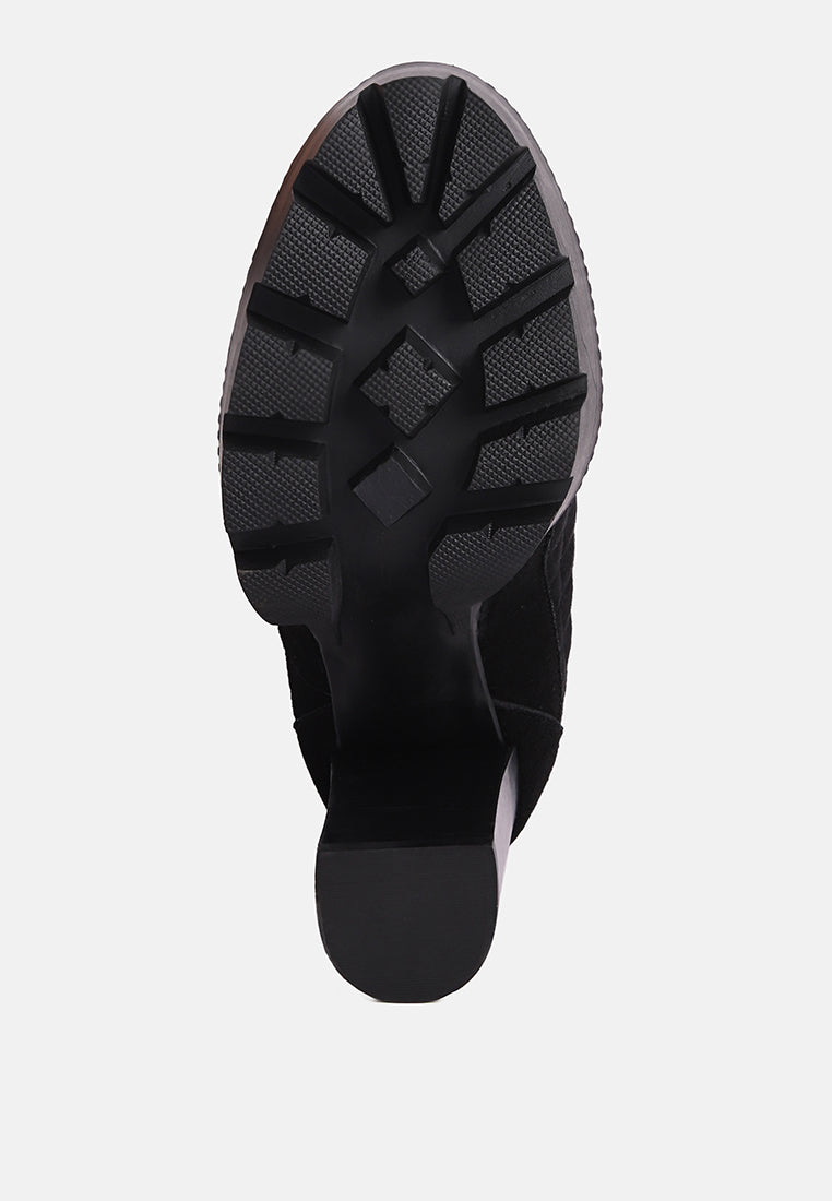 Yoko Fine Suede Quilted Ankle Boots