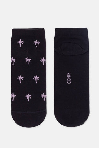 Cotton Ankle Socks Conte Active - 589 Palm Trees - By Baano