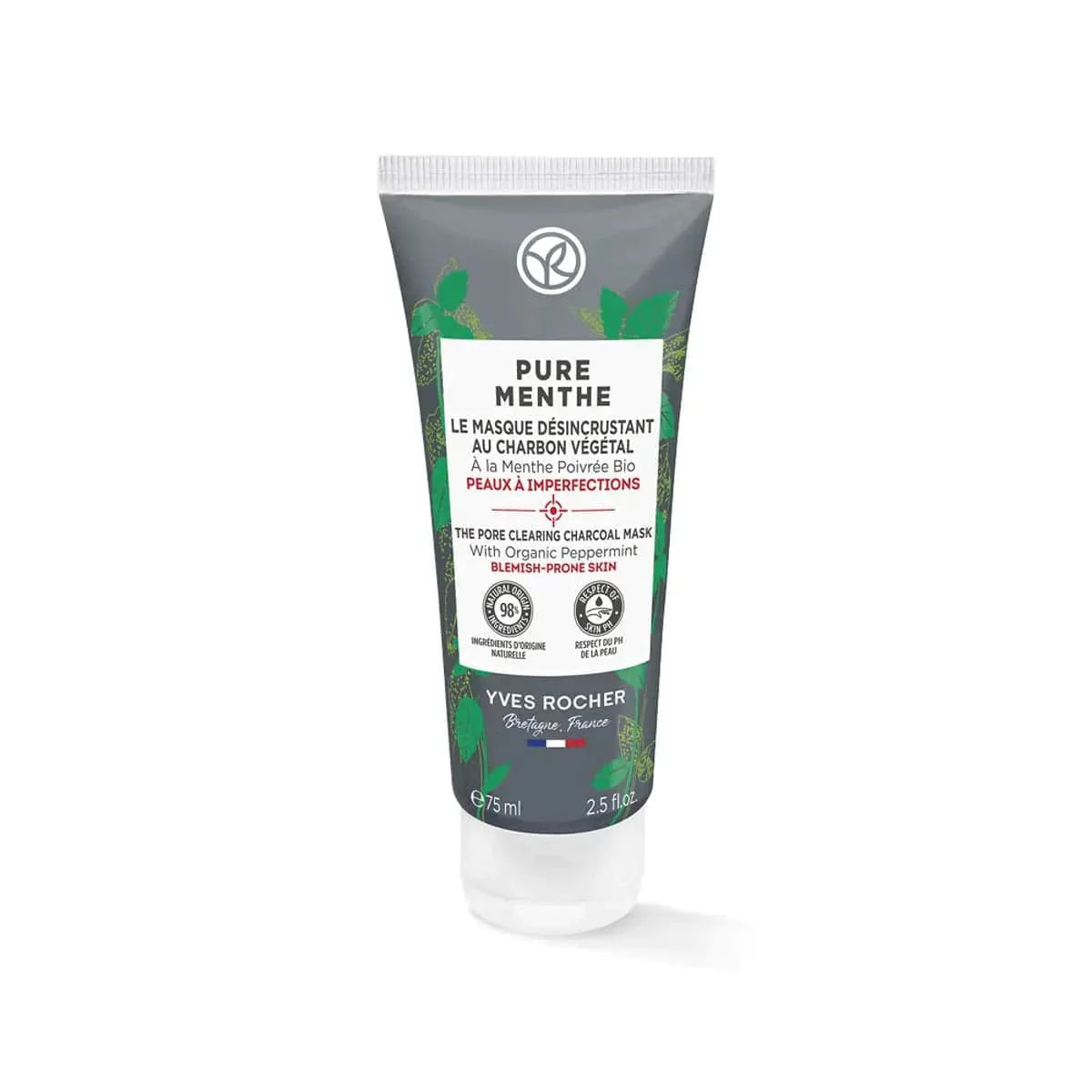 Yves Rocher Pure Menthe Anti Blackhead Charcoal Mask 75 ml Chivela