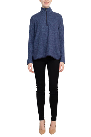 Cable & Guage High Neck Long Sleeve Knit Top - By Baano