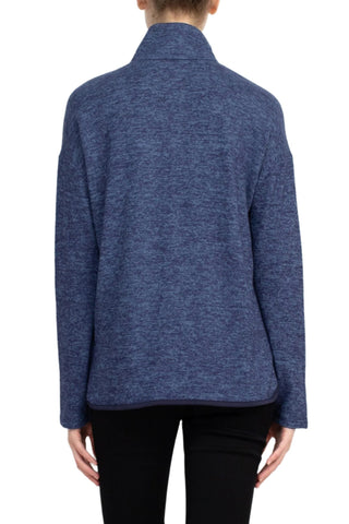 Cable & Guage High Neck Long Sleeve Knit Top - By Baano