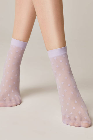 Socks Conte Fantasy - Small Diamond Pattern - By Baano