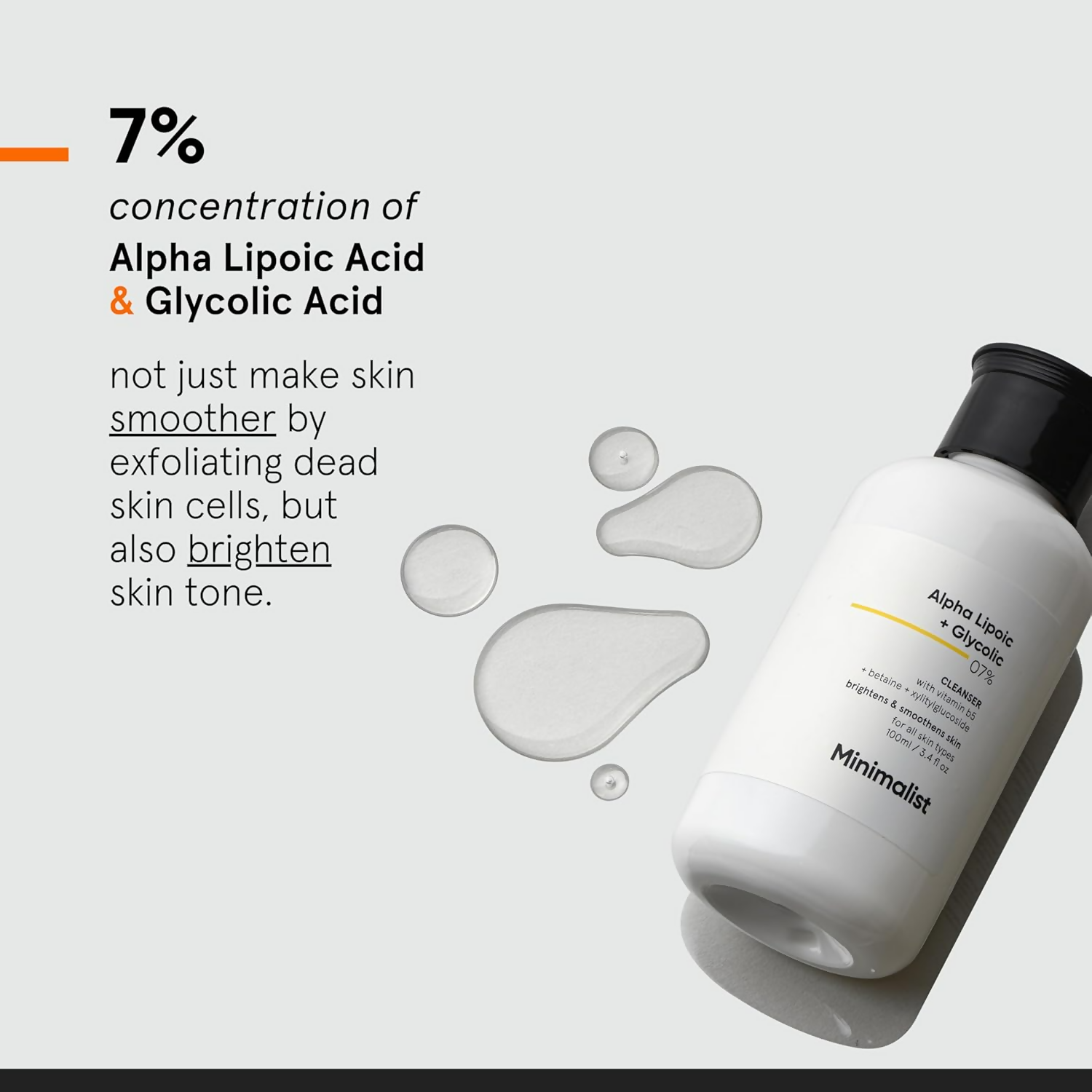 Minimalist 7% ALA + Glycolic Brightening Face Wash