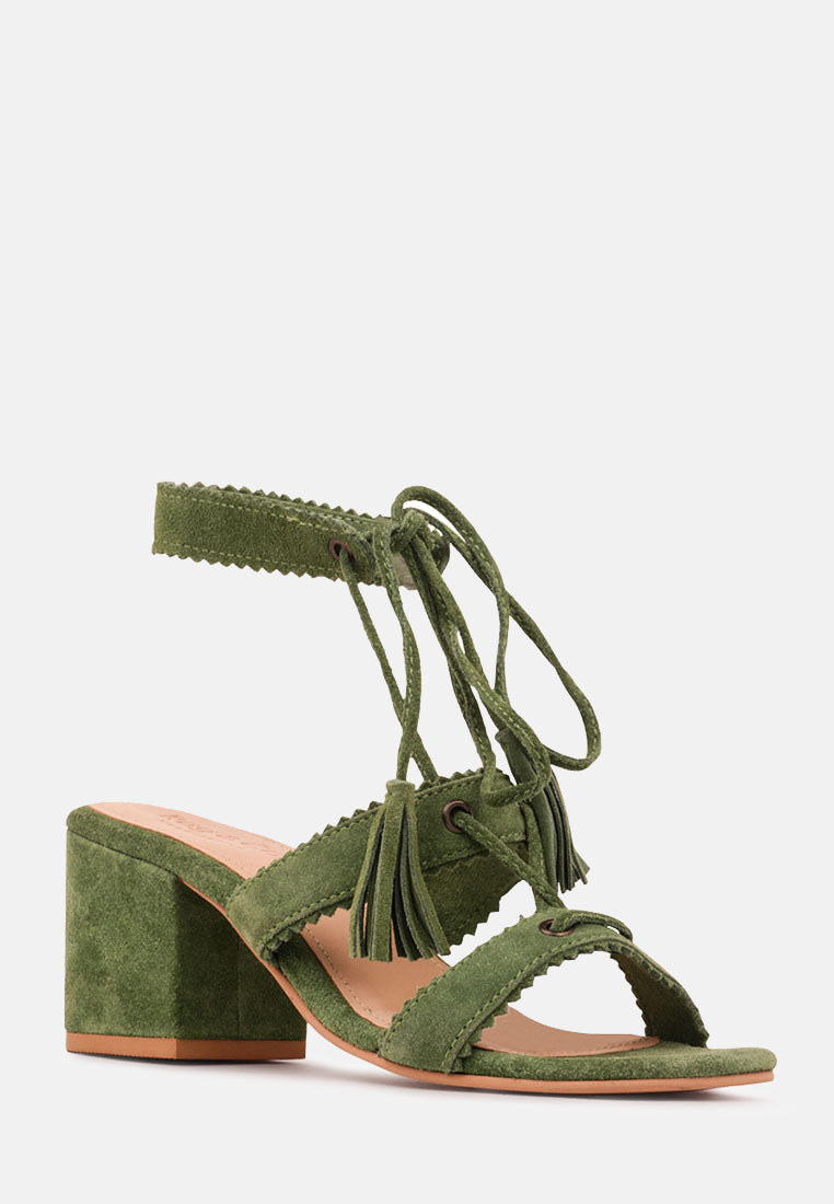 Zena Croc Texture Leather Sandal