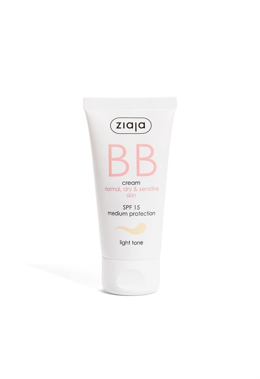 Ziaja BB Cream Light Tone SPF 15 for Normal, Dry and Sensitive Skin 50ml - By Baano