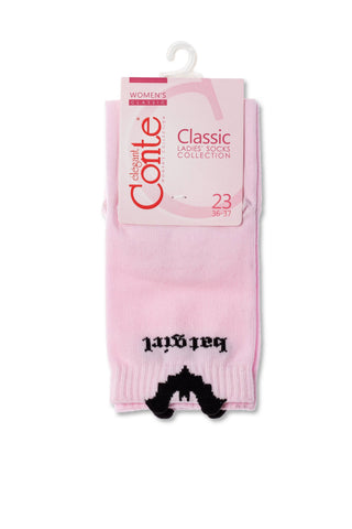 Cotton Socks Conte Classic 245 - Picot "Batgirl" - By Baano