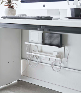 Wall-Mount Cable & Router Storage Rack - Steel - By Baano