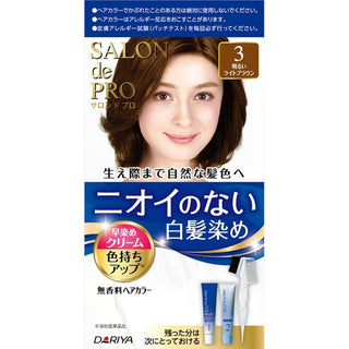 Dariya Salon De Pro Hair Color Cream Bright Light Brown #3 - By Baano