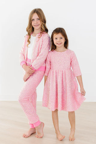 SALE Bubblegum Pink Sequin Dress - By Baano