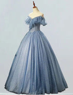 Off-Shoulder Crystal Tulle Prom Gown | Elegant Evening Dress for Girls