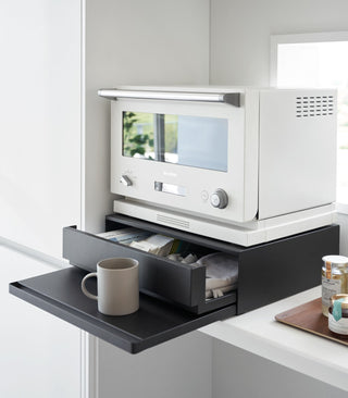 Countertop Drawer with Pull-Out Shelf - Steel - By Baano