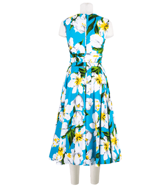 Abelia Dress Aqua Sleeveless Midi Dress - By Baano