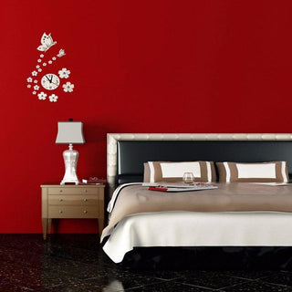 Acrylic Clocks Watch Wall Clock Modern Design 3D Mirror Watches Home Decoration Living Room 3D Mirror Surface Wall Clock Creative Mute Wall Stickers for Home Living Room Office Decoration Gifts Stevvex