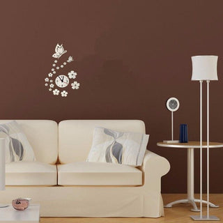Acrylic Clocks Watch Wall Clock Modern Design 3D Mirror Watches Home Decoration Living Room 3D Mirror Surface Wall Clock Creative Mute Wall Stickers for Home Living Room Office Decoration Gifts Stevvex