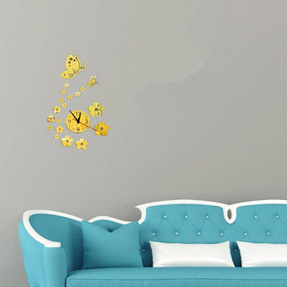 Acrylic Clocks Watch Wall Clock Modern Design 3D Mirror Watches Home Decoration Living Room 3D Mirror Surface Wall Clock Creative Mute Wall Stickers for Home Living Room Office Decoration Gifts Stevvex