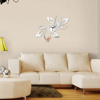 Acrylic Mirror Wall Clock Stickers Modern Decor Living Room Gift Home Furniture Sticker Mirror Frameless Large Wall Clock Kit for Home Living Room Bedroom Office Decoration Stevvex