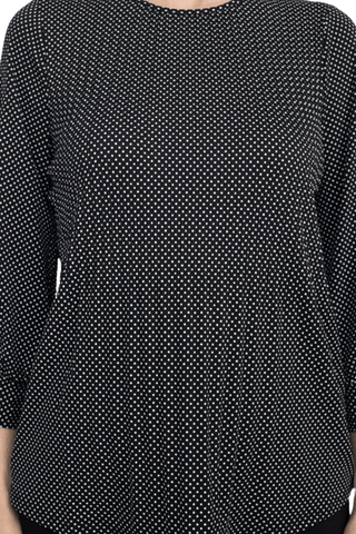 Adrianna Papell Crew Neck 3/4 Sleeves Crepe Top - Glamourous Grace