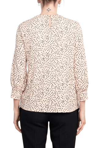 Adrianna Papell Crew Neck 3/4 Sleeves Crepe Top - Glamourous Grace