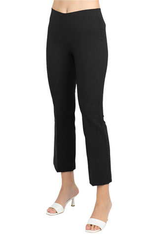 Adrianna Papell Mid Waist Pull On Solid Straight Pants - Glamourous Grace