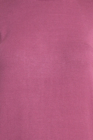 Adrianna Papell Crew Neck Short Sleeve Ruffled Shoulder Solid Knit Top - Glamourous Grace