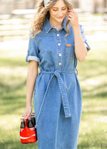 Ada Denim Midi Dress Inherit Co.