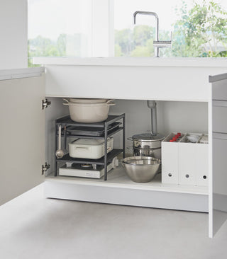 Three-Tier Cabinet Storage Rack (14" H)  - Steel - By Baano